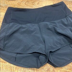 Women's Black Athletic Lululemon Speedy Shorts